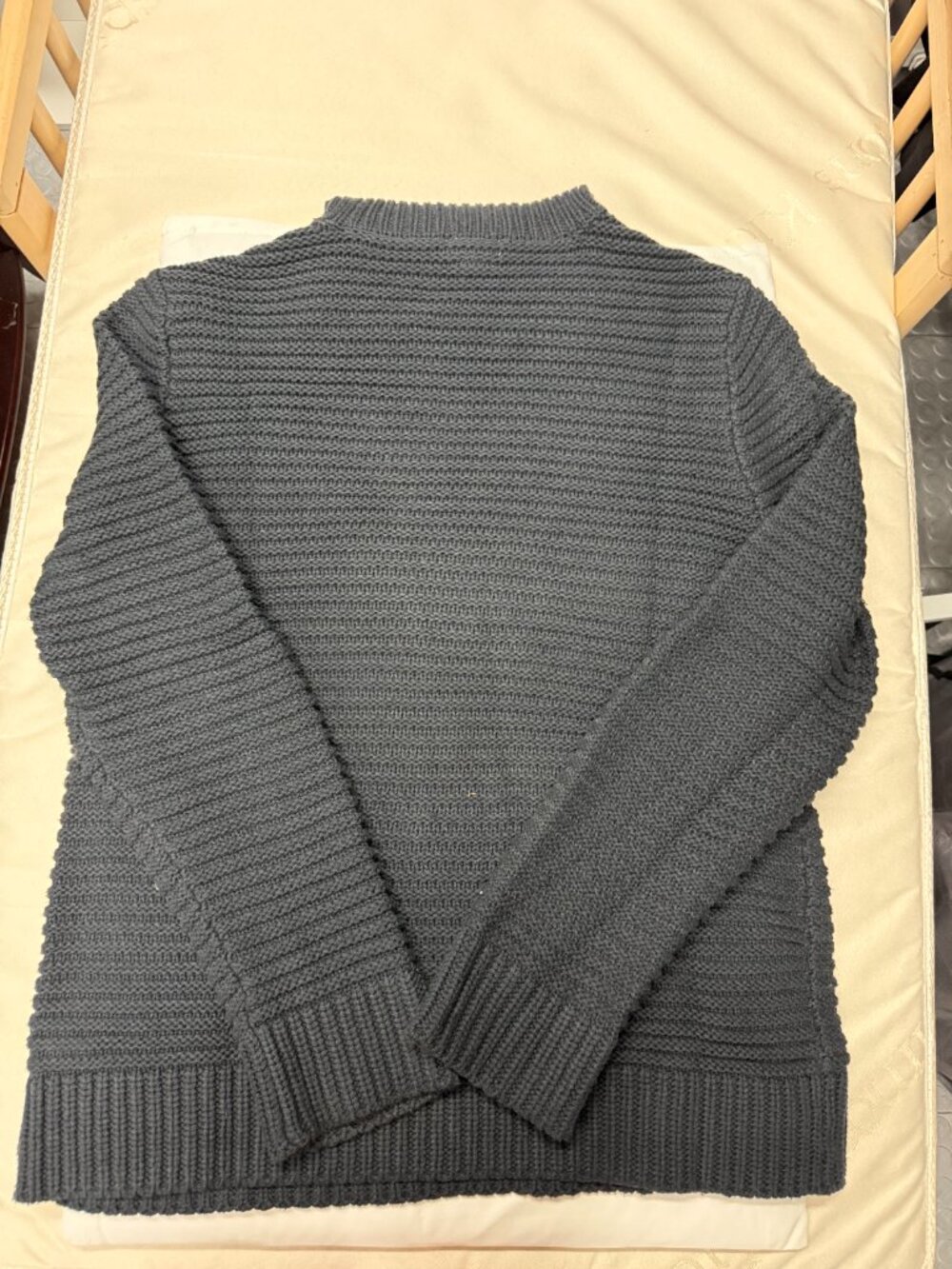 UpWest Charcoal Turtleneck Sweater Ribbed Cotton Sz M - Picture 2 of 4